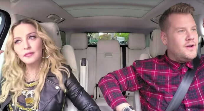 Mira a James Corden cantar con Madonna en un nuevo Carpool Karaoke