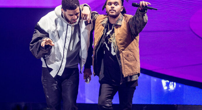 Drake aparece en concierto de The Weeknd en Dinamarca