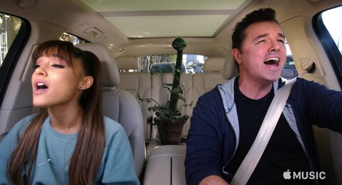 Seth MacFarlane y Ariana Grande se van a ‘Little Shop Of Horrors’ en ‘Carpool Karaoke’