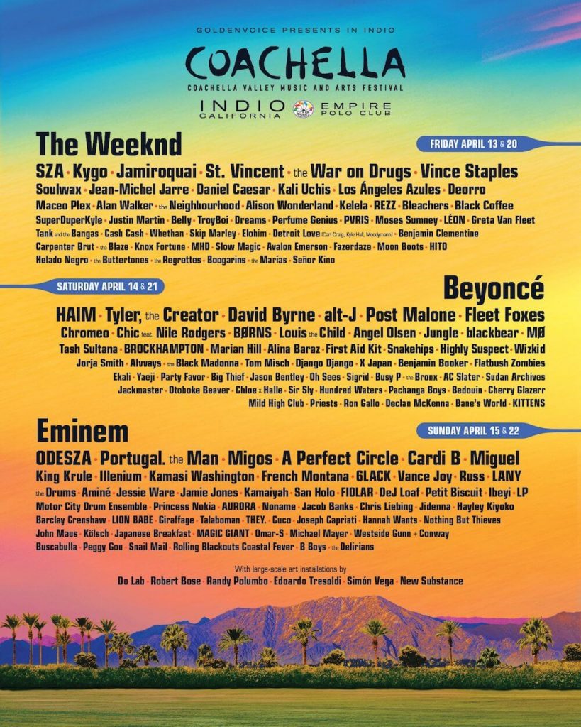 Line Up Coachella