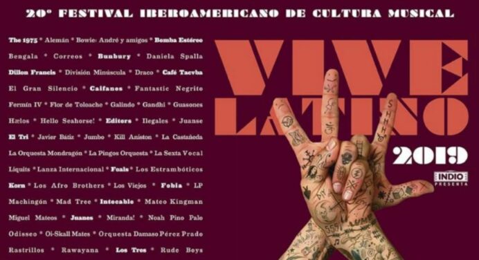 Anunciado el cartel del Vive Latino 2019, con la participación de Rawayana