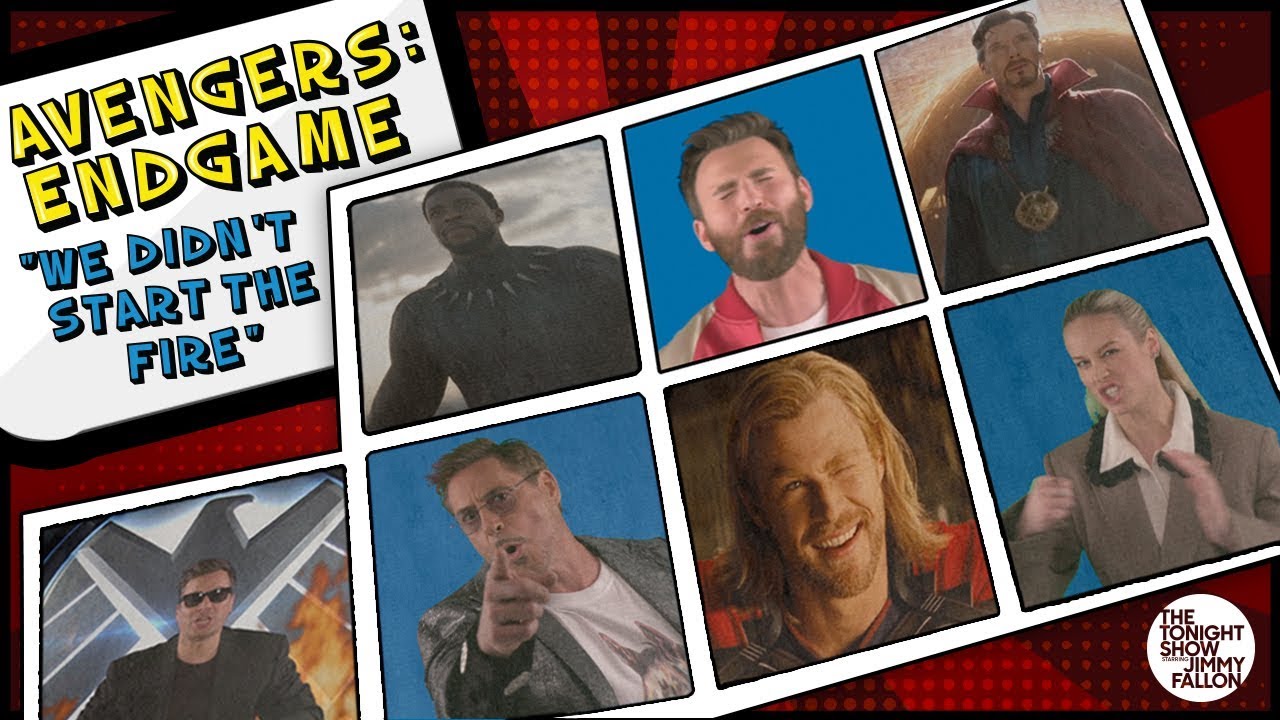 Los Avengers se unieron para cantar “We Didn’t Start the Fire” y rendir tributo a Stan Lee. Cusica Plus.