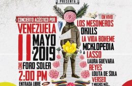 Los Mesoneros, Mc Klopedia, Lasso y más, se presentarán en el ‘Concierto Acústico por Venezuela’. Cusica Plus.