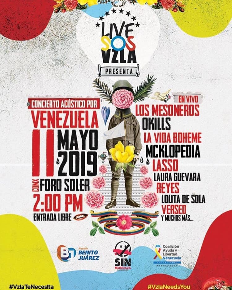Los Mesoneros, Mc Klopedia, Lasso y más, se presentarán en el ‘Concierto Acústico por Venezuela’. Cusica Plus.