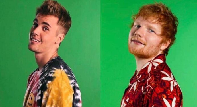 Ed Sheeran y Justin Bieber juegan con la pantalla verde en el video de “I Don’t Care”