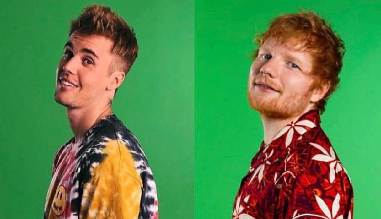 Ed Sheeran y Justin Bieber juegan con la pantalla verde en el video de “I Don’t Care”. Cusica Plus.