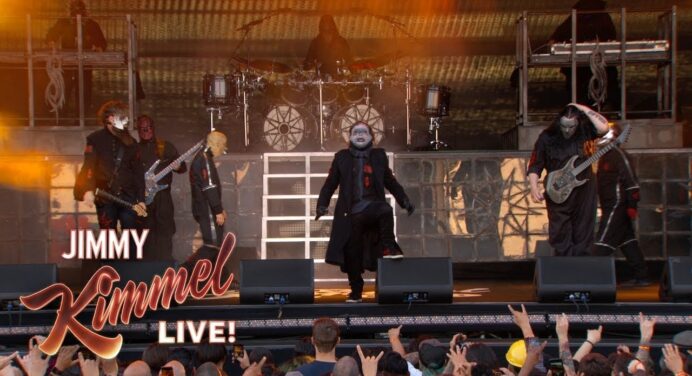 Slipknot se presentó en el show de Jimmy Kimmel para cantar su nuevo tema “Unsainted”