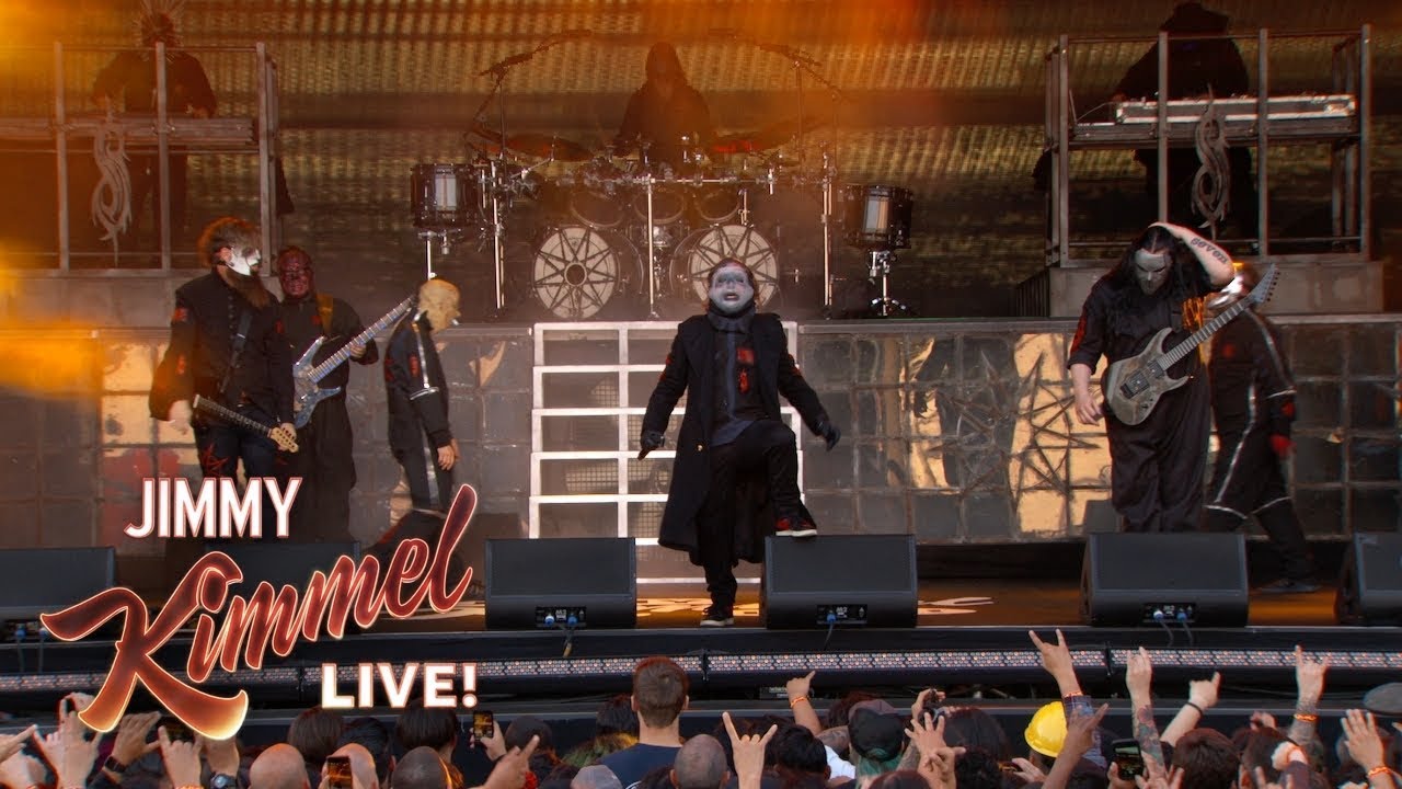 Slipknot se presentó en el show de Jimmy Kimmel para cantar su nuevo tema “Unsainted”. Cusica Plus.