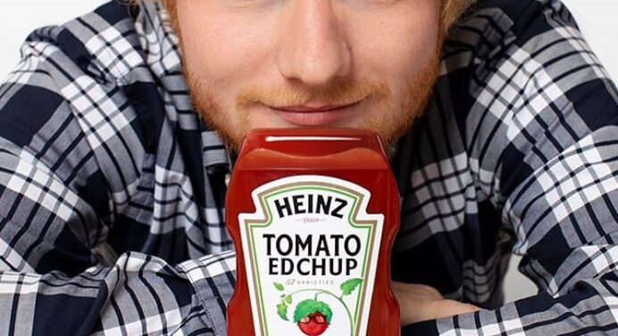 Ed Sheeran tendrá su propia edición de Ketchup junto a Heinz
