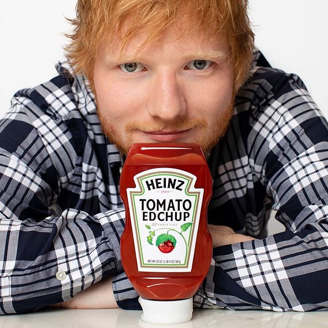 Ed Sheeran tendrá su propia edición de Ketchup junto a Heinz. Cusica Plus.