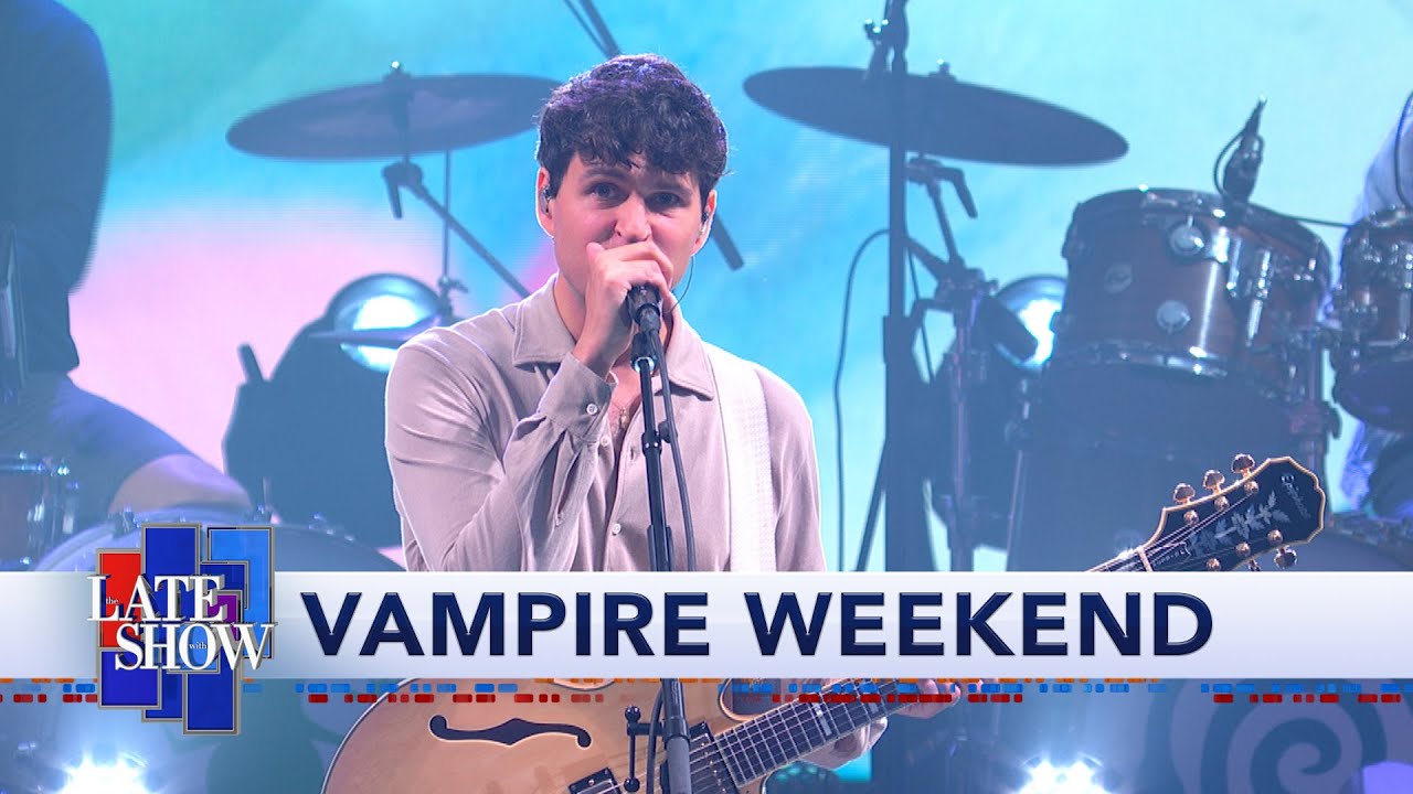 Vampire Weekend interpretó ‘Sympathy’ en el Late Show de Stephen Colbert. Cusica Plus.