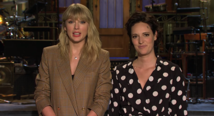 Taylor Swift y Phoebe Waller-Bridge hacen la promo de su SNL