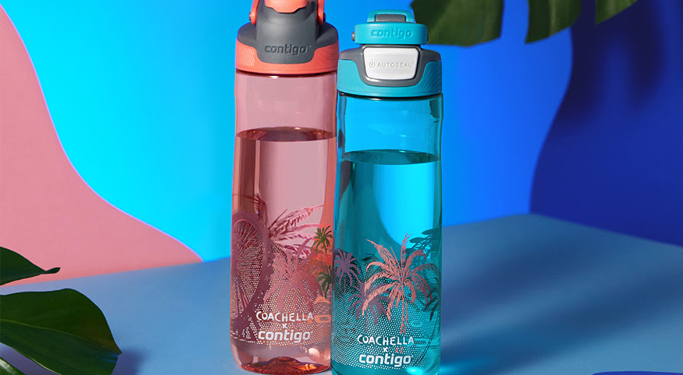 Coachella se une con la marca de botellas ‘Contigo’, para reducir el uso de plásticos en el festival. Cusica Plus.