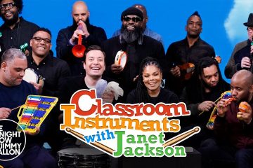 Janet Jackson cantó ‘Runaway’ junto a Jimmy Fallon, con instrumentos de juguete. Cusica Plus.