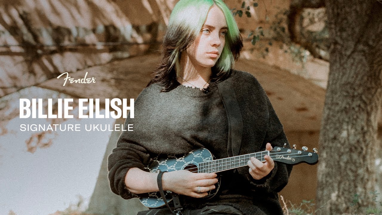 Billie Eilish lanza su propio Ukelele de Fender. Cusica Pus.