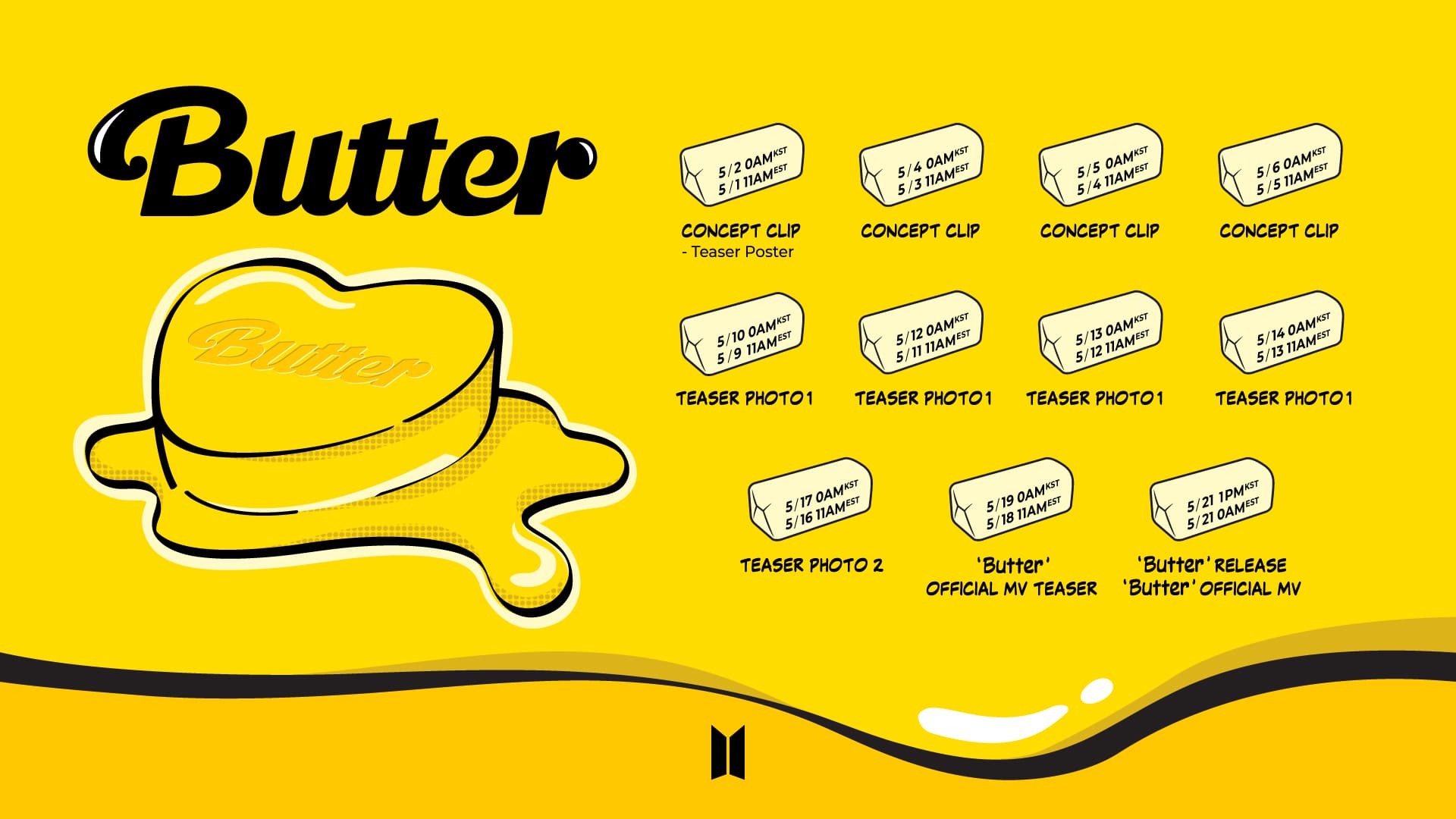 BTS comparte su horario de actividades con 'Butter' | CusicaPlus